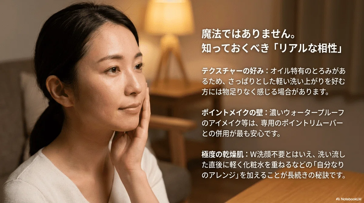 オルビス ザ クレンジングオイルが「W洗顔不要」といえる理由の図解(その2)