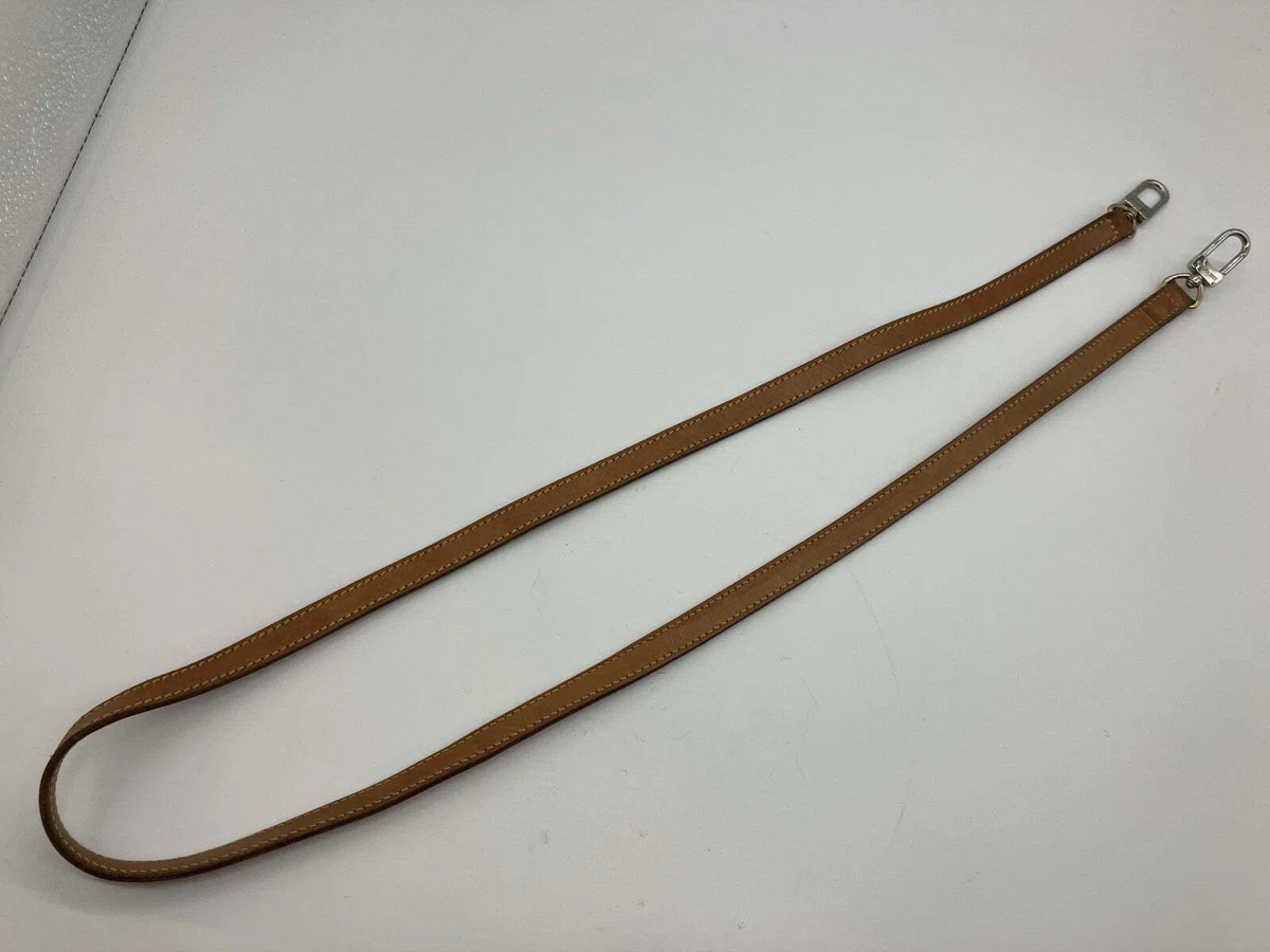 Louis Vuitton Vachetta Leather Shoulder Strap Brown Silver 