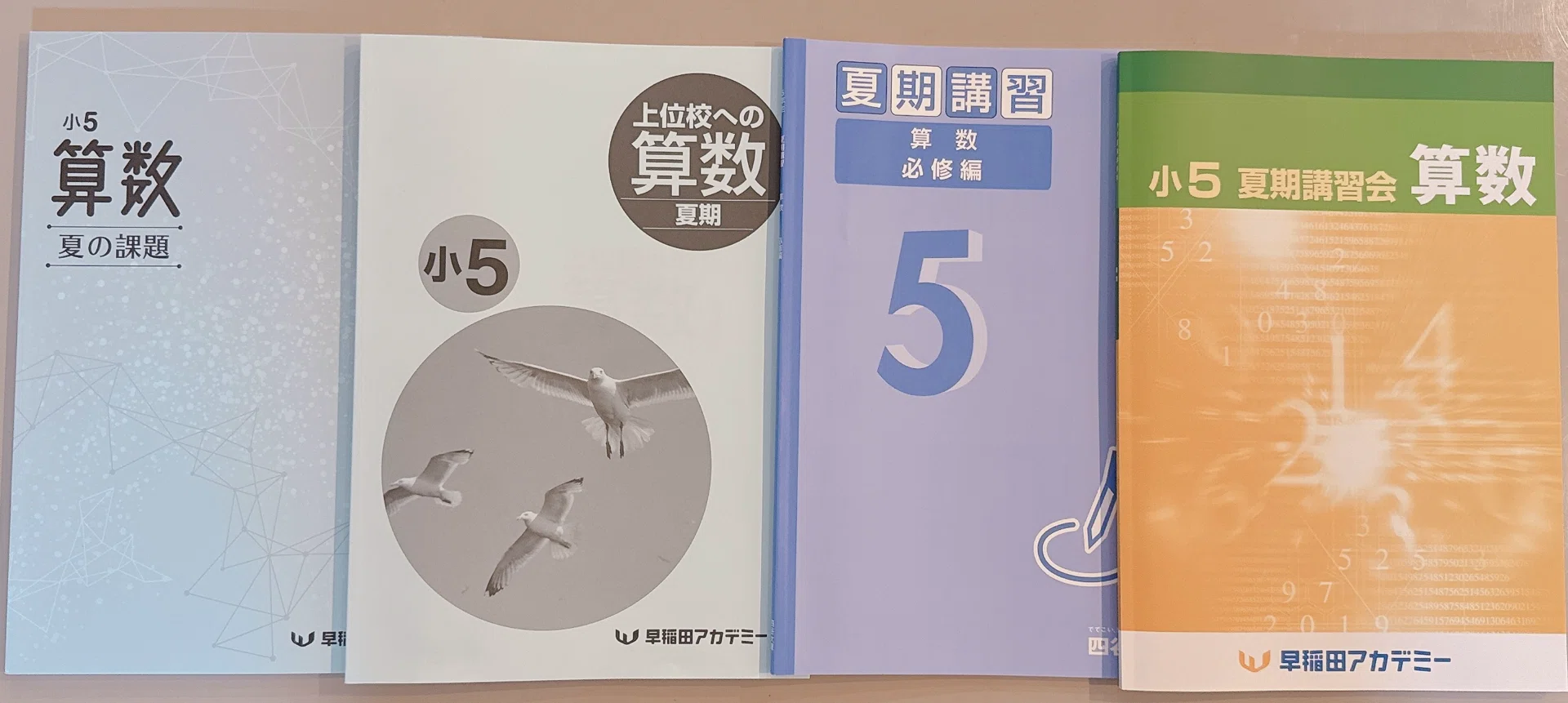 中受日記 夏期講習の算数テキスト、4冊でした…｜泣いて笑って本気受験