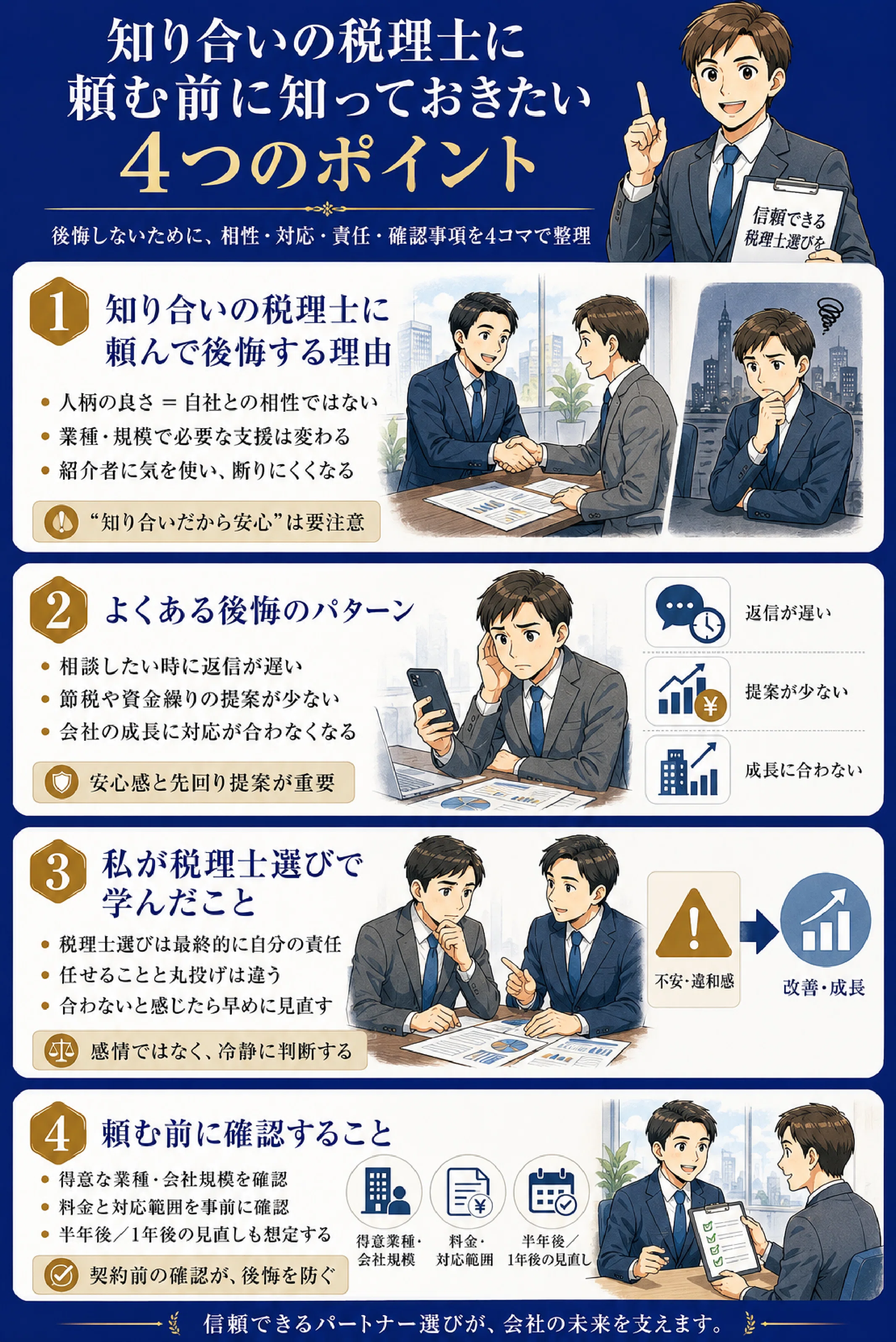 知り合いの税理士」に頼んで後悔した、よくあるパターン｜税理士を7回