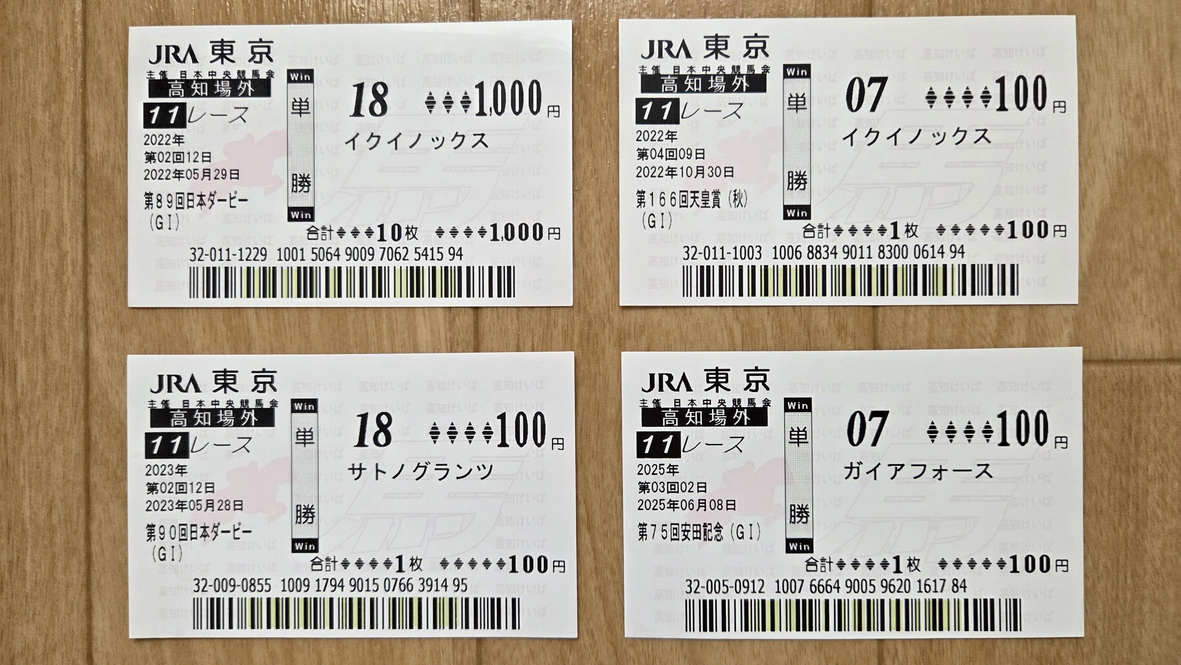ワタシの紙馬券コレクション②｜南洋朧月