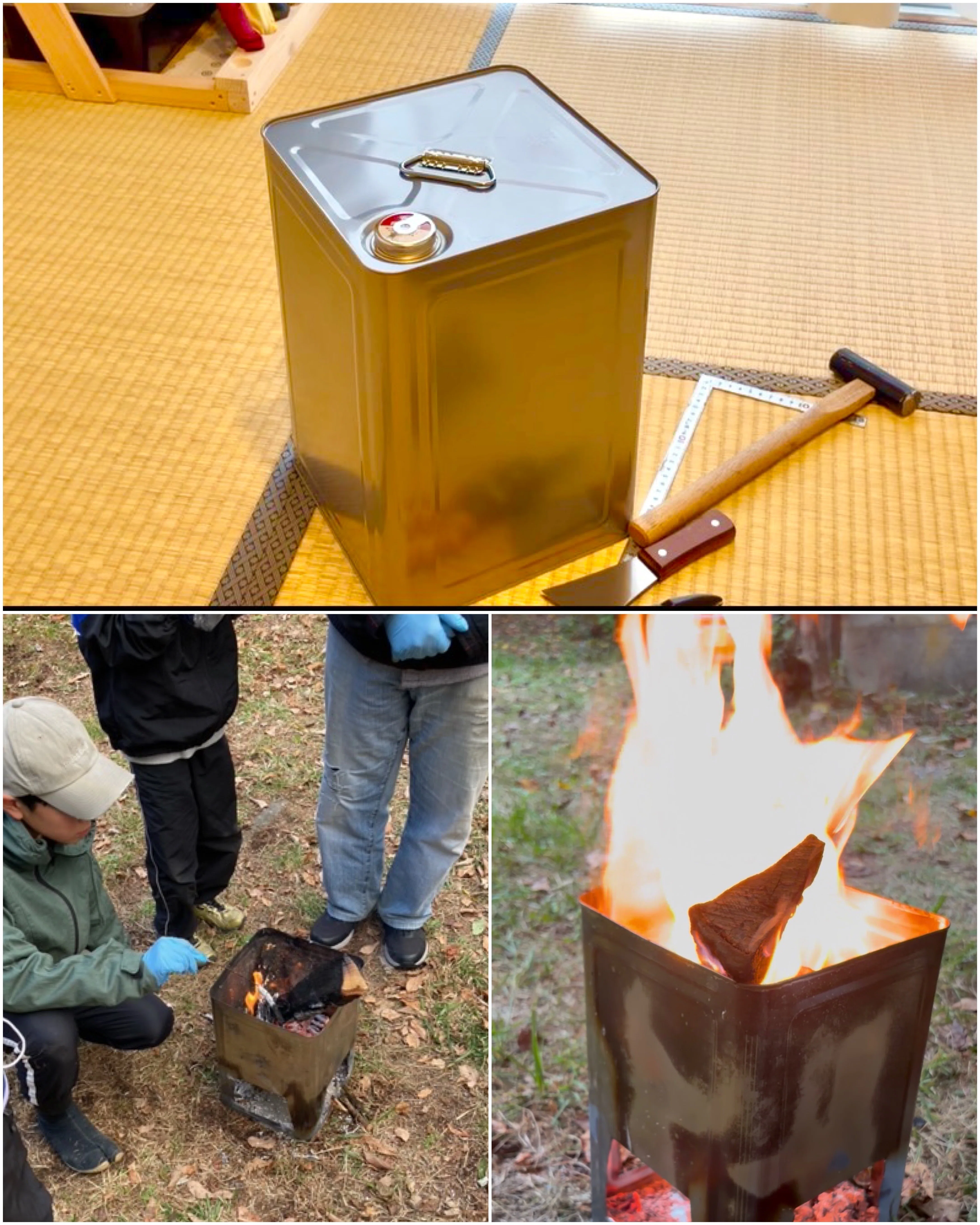 ハンドメイドの焚き火台です♪ BBQ Grill / キャンプ バーベキュー 