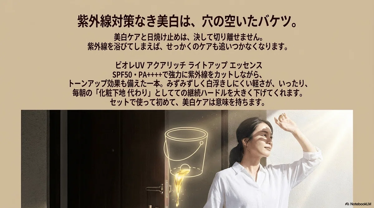 美白化粧品：美白ケアで見ておきたい選び方のポイントの図解