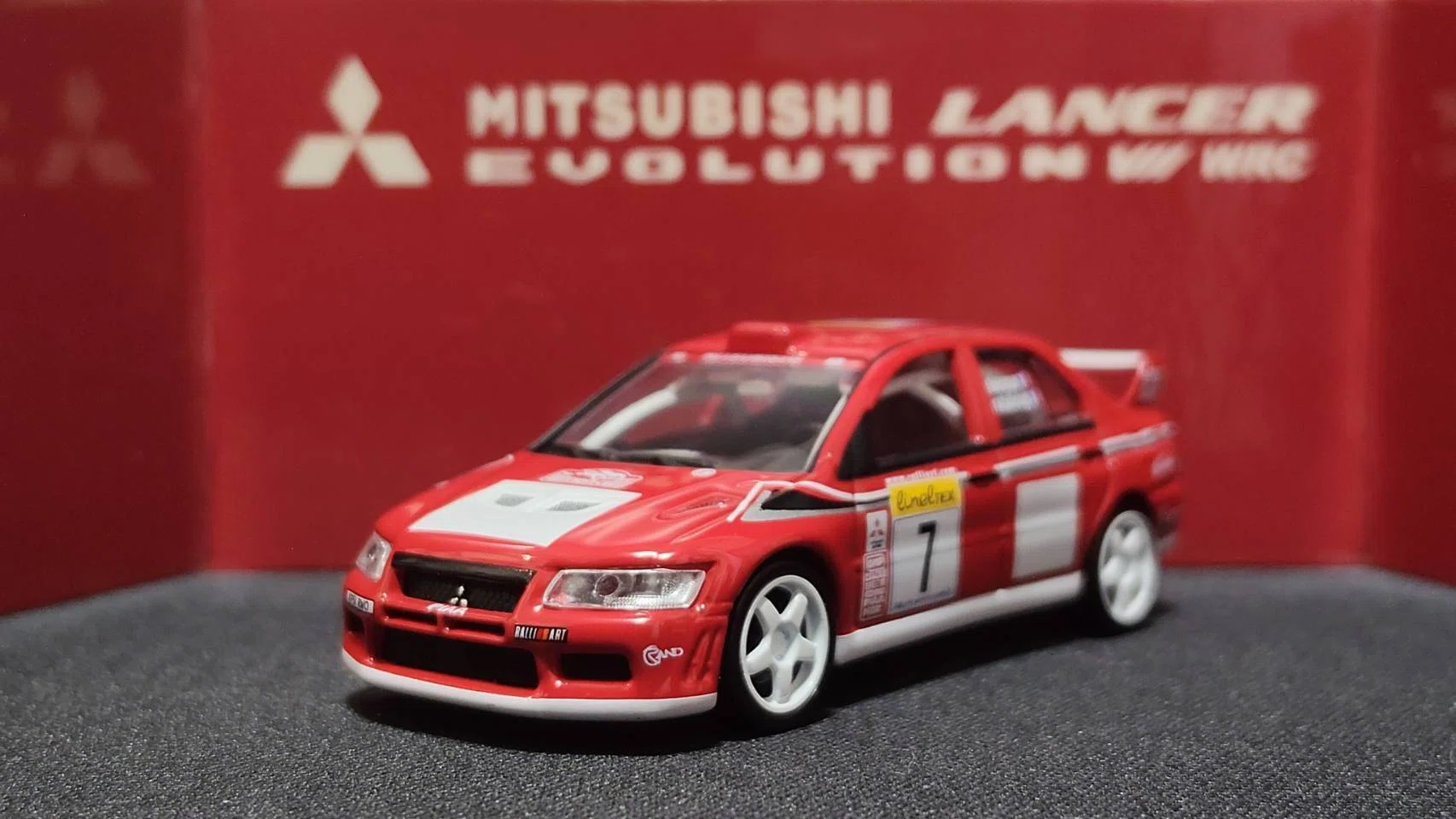 AUTOart 1/64 Mitsubishi Lancer Evolution VII WRC Rally Monte Carlo