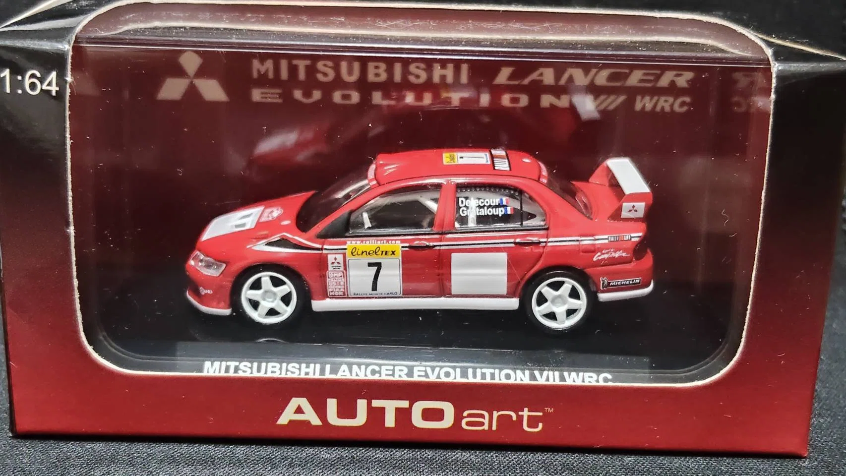 AUTOart 1/64 Mitsubishi Lancer Evolution VII WRC Rally Monte Carlo