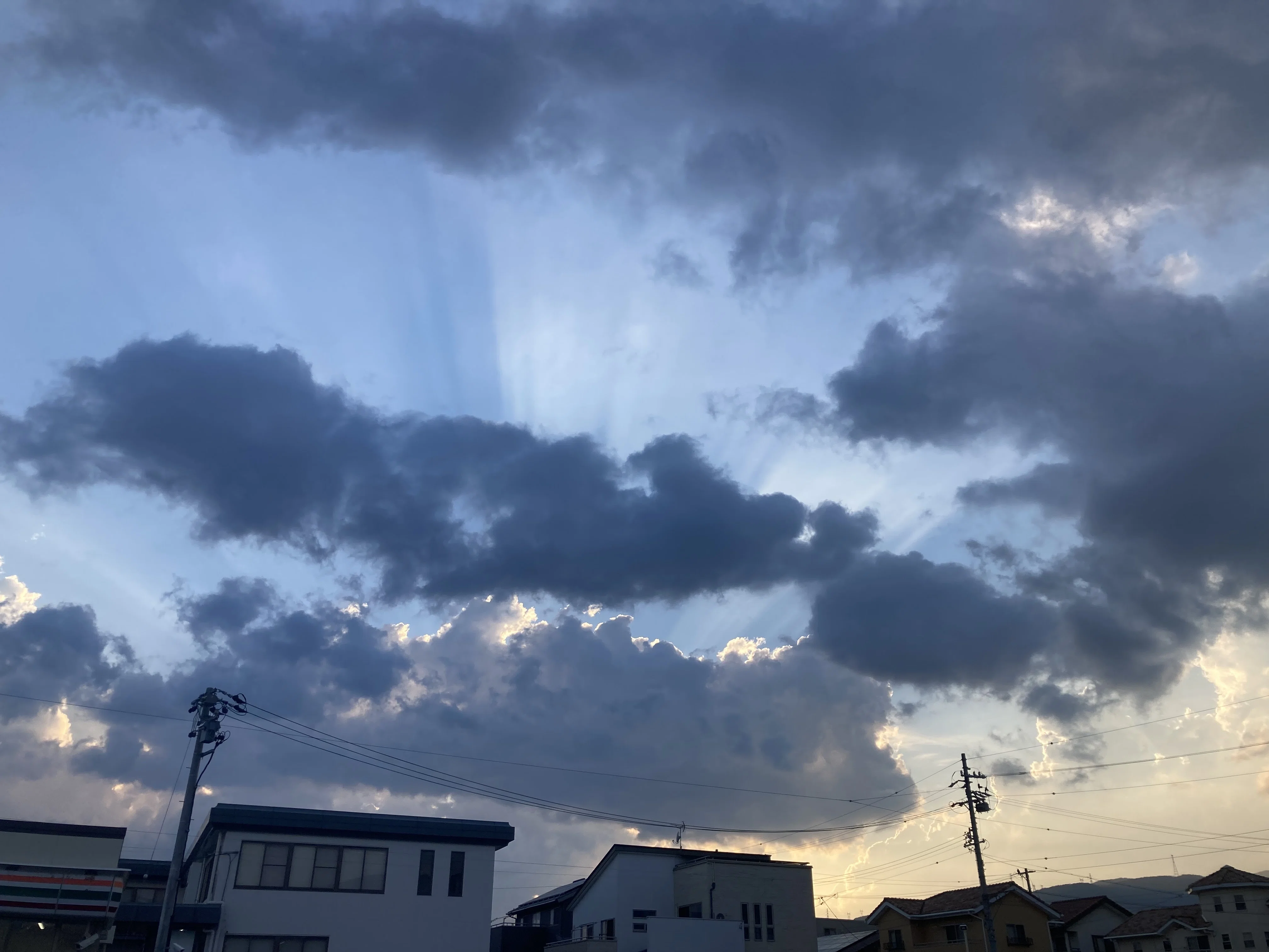 パステル画（原画）空。 額なし】爽やかな空のポスカ原画【オイル