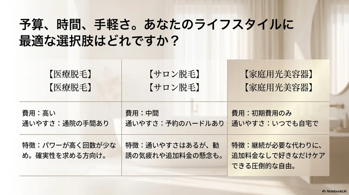 「家庭用脱毛器は効果ない」という思い込みの図解（その2）