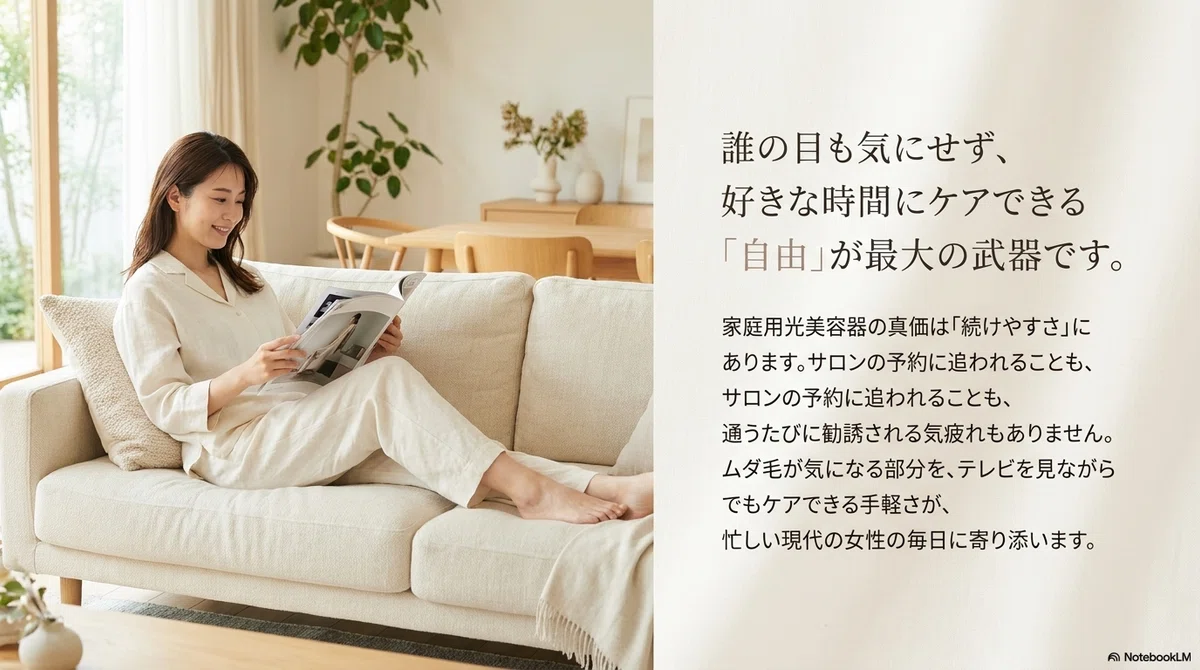 家庭用脱毛器：確かにサロンとは違います。でも家庭用ならではの良さがありました