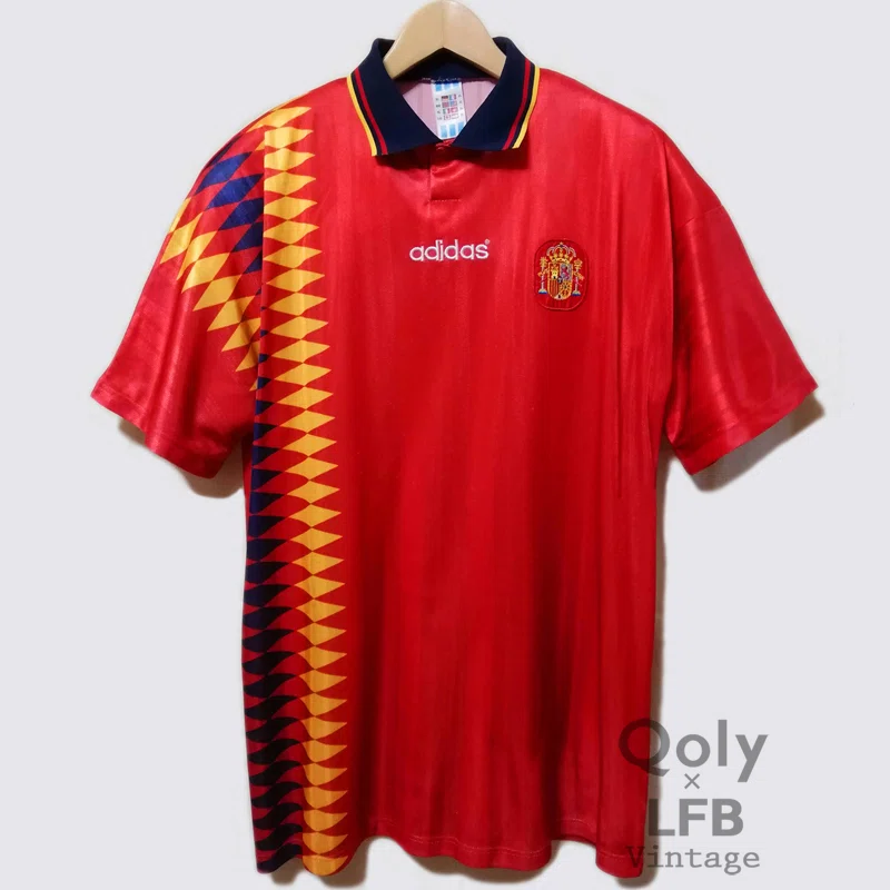ザ・90年代なダイヤ柄！スペイン代表1994W杯ユニフォーム、スペイン製