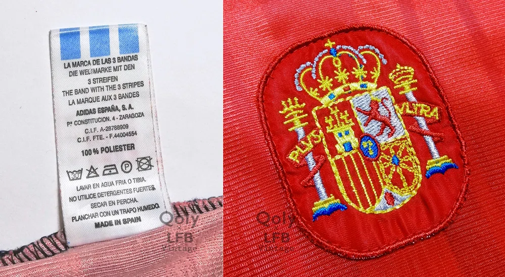 ザ・90年代なダイヤ柄！スペイン代表1994W杯ユニフォーム、スペイン製