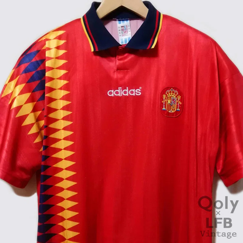 ザ・90年代なダイヤ柄！スペイン代表1994W杯ユニフォーム、スペイン製