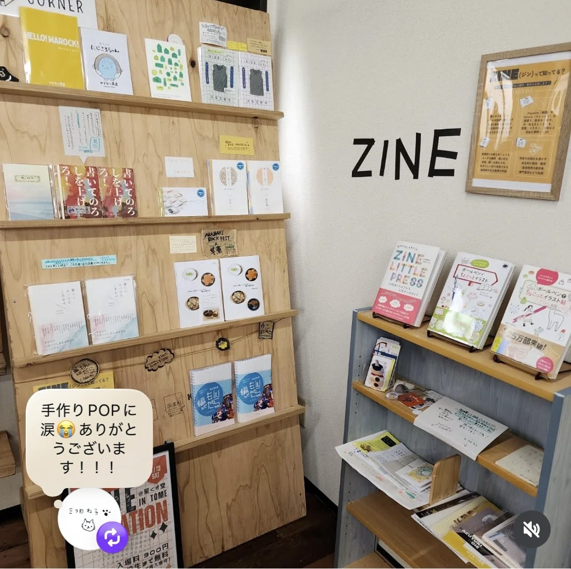 ZINE】星くず堂さんで私のZINEの店頭POPを書いていただきました