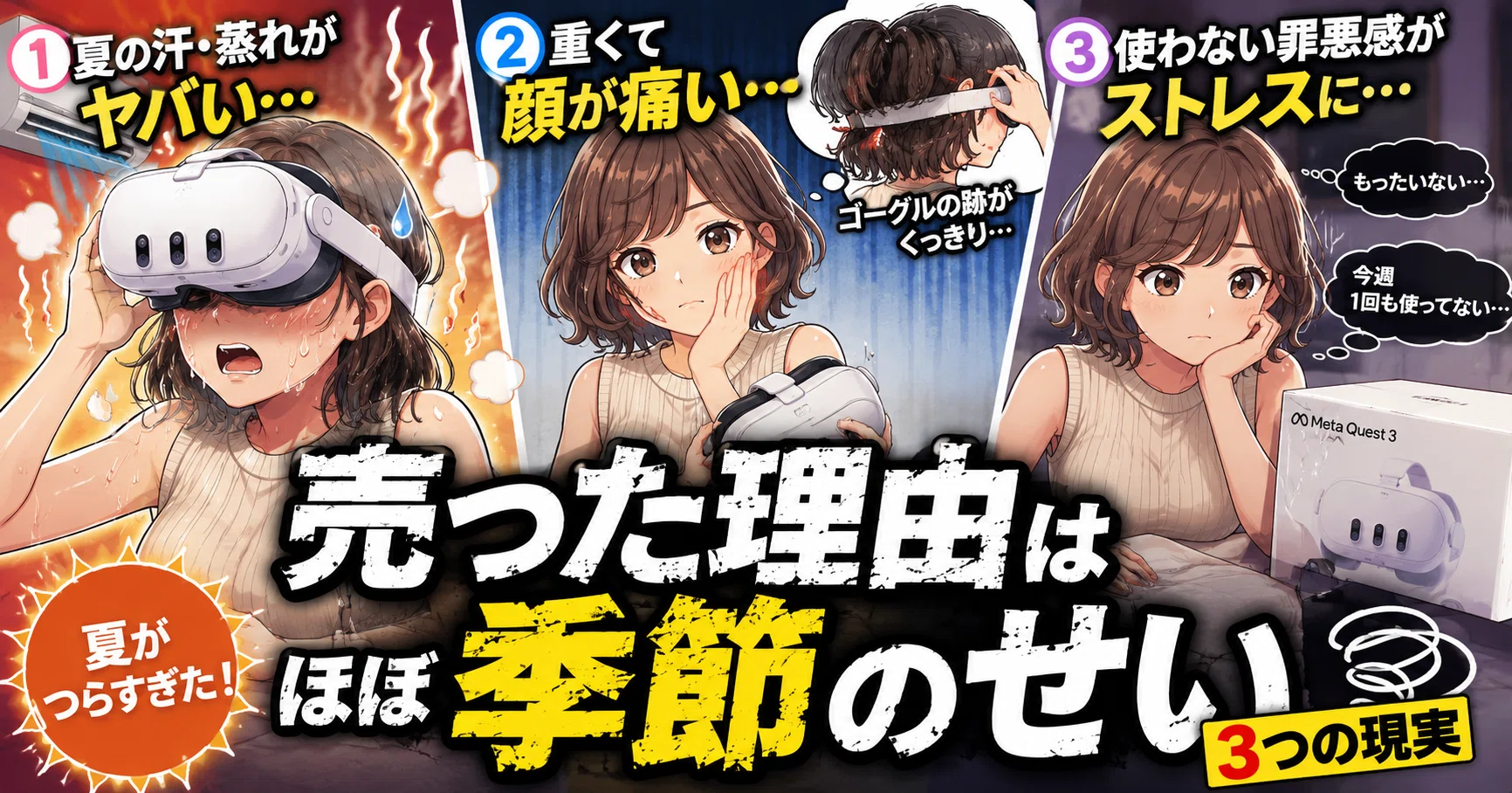 Meta Quest 3を1ヶ月で手放した。後悔はしていない。でも売った理由の8