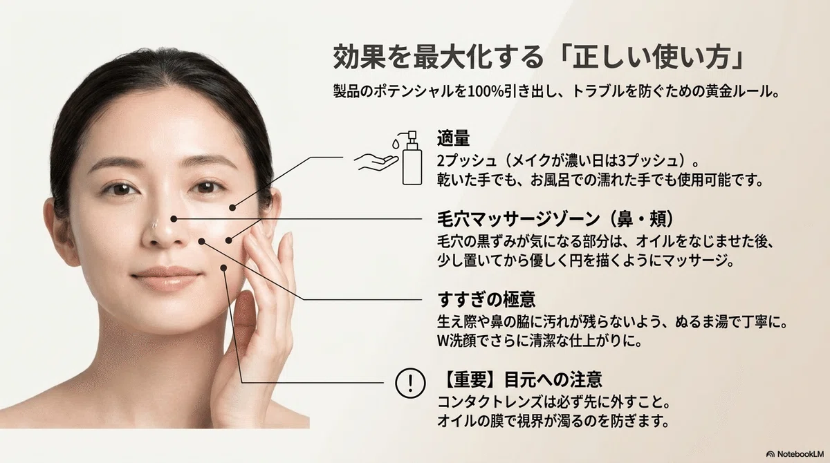 オルビス ザ:メイク落ちの実感の図解