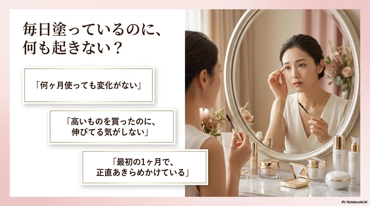 「まつ毛美容液は効果ない」と感じてしまう理由の図解
