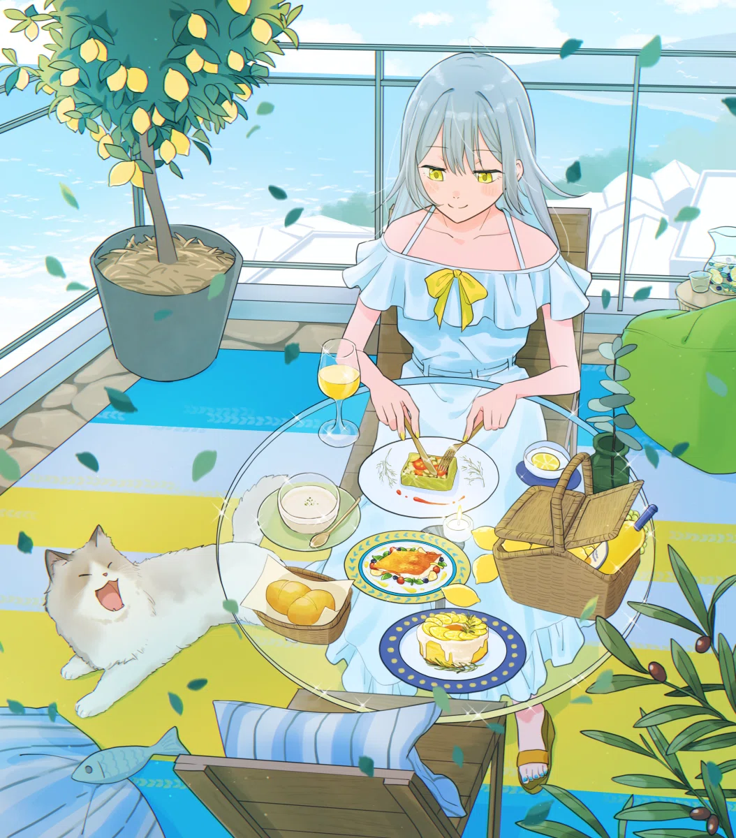 イラスト解説】レモンが香ってきそうな、爽やかな渚の情景を描く