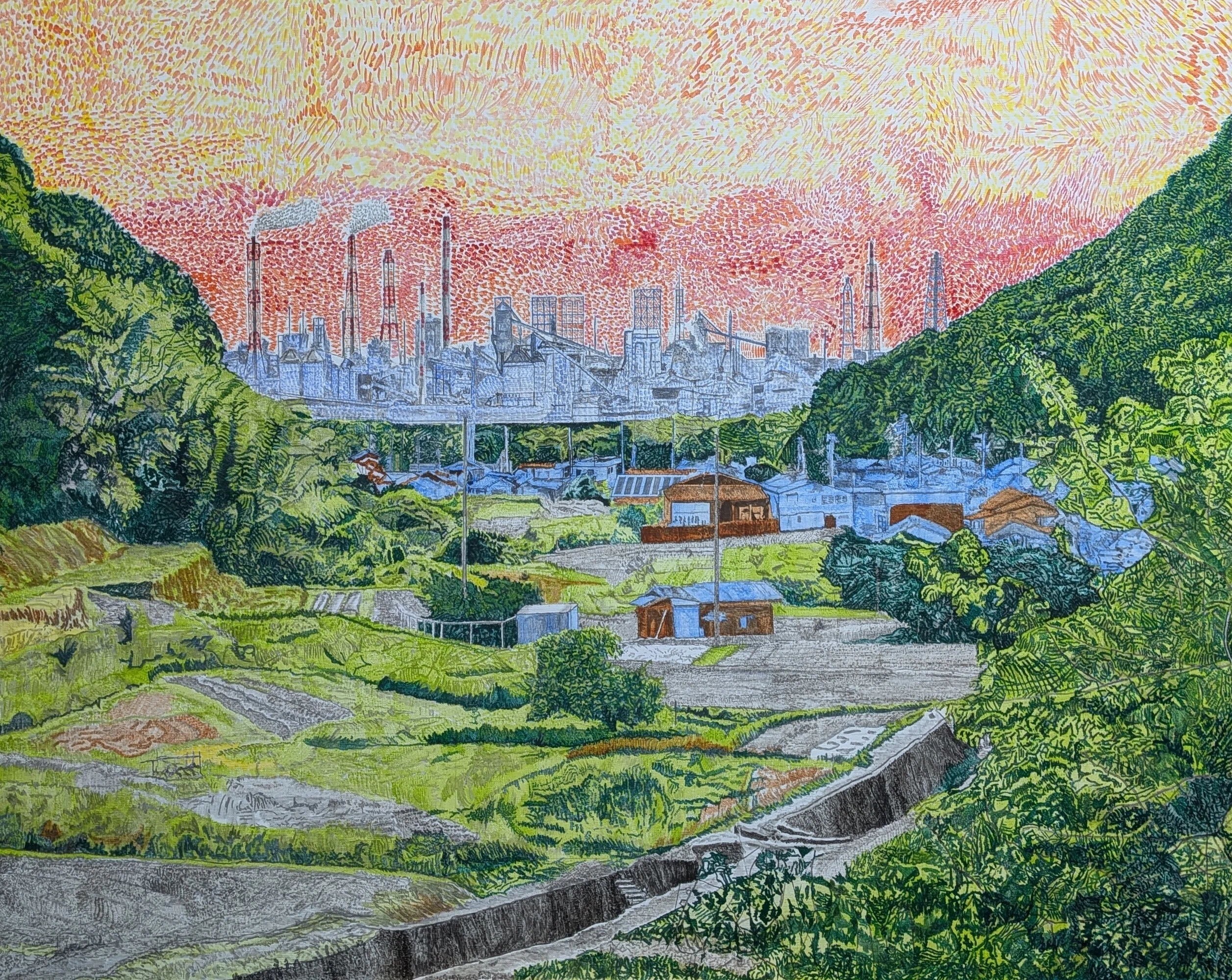 油彩画　風景 Step66】「交錯」油彩画｜瑞島 魁祐（みずしま かいゆう）