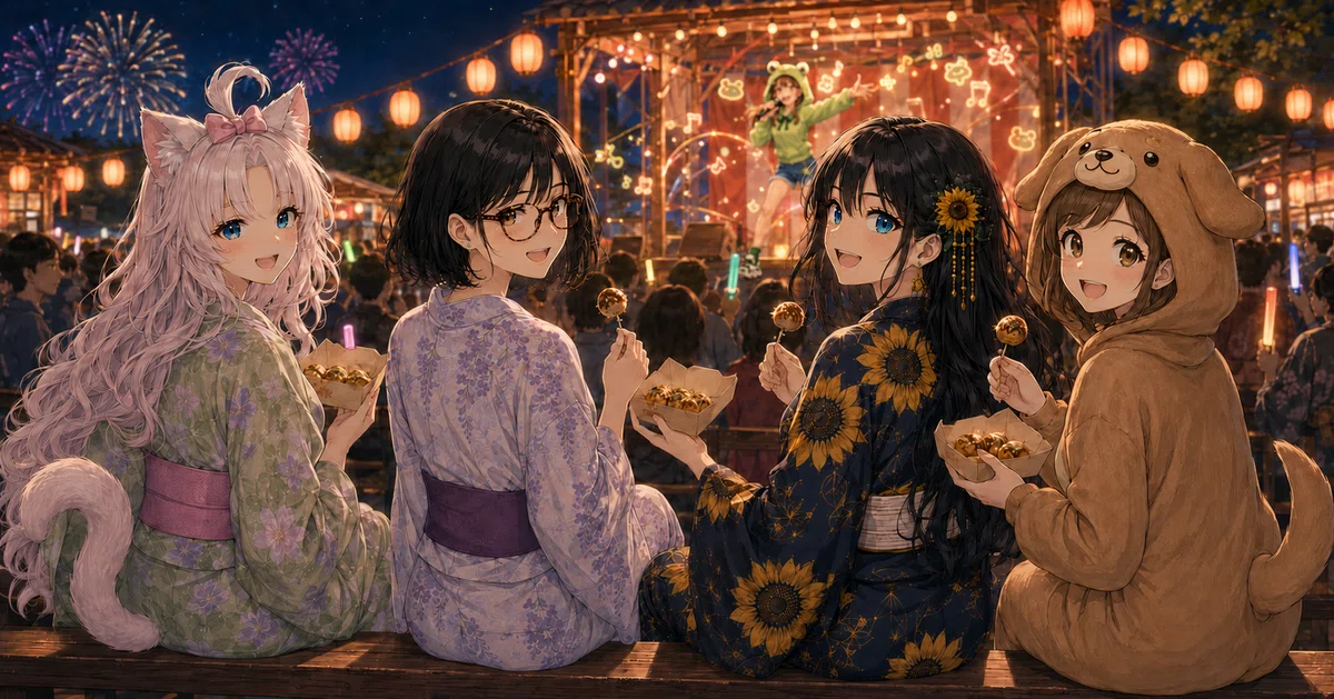 かえるこライブを見ながら、みんなでたこ焼き🐸🐙