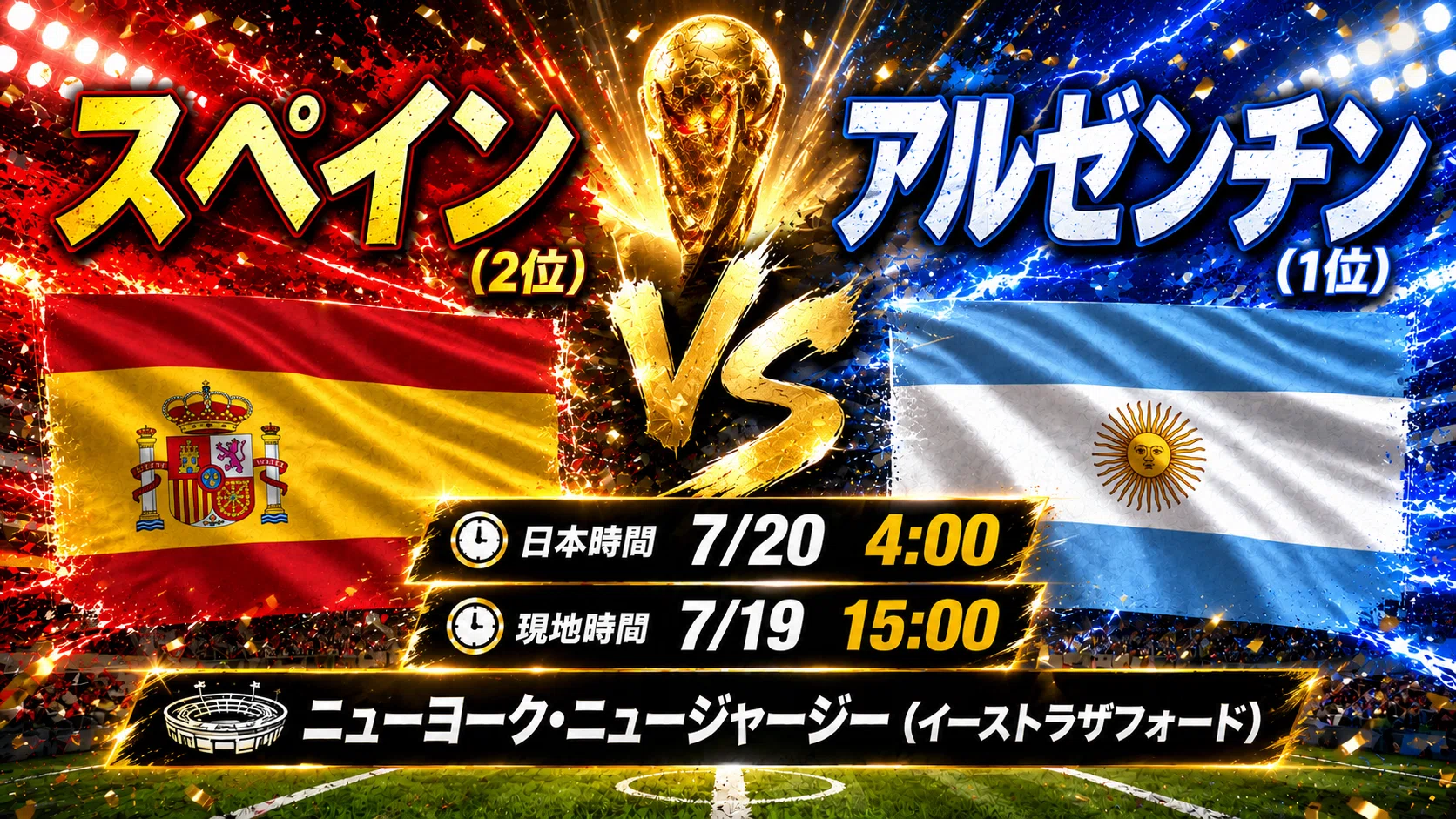 FIFAワールドカップ2026 決勝の見どころ【日本時間・7月20日】スペイン