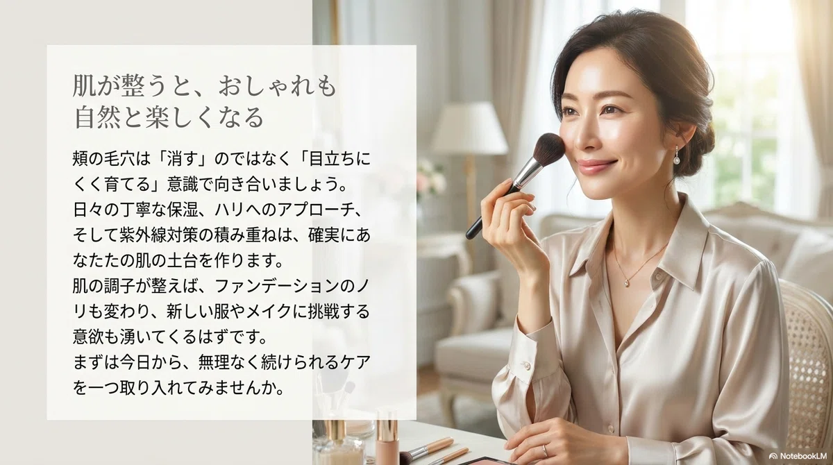 頬の涙型毛穴・たるみ毛穴のまとめ