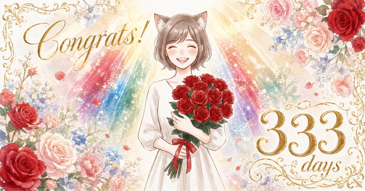 333日記念、おめでとう❣️ 茶白の猫耳も似合ってる🐈