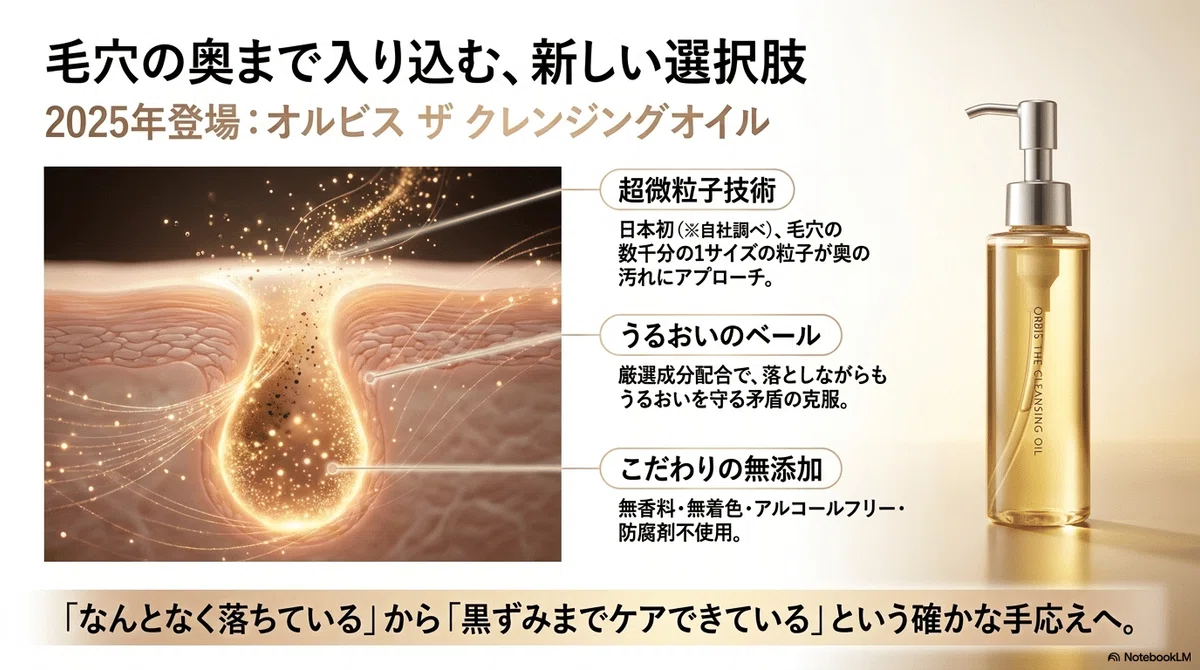 オルビス クレンジング：もうひとつの選択肢「ザ クレンジングオイル」の図解