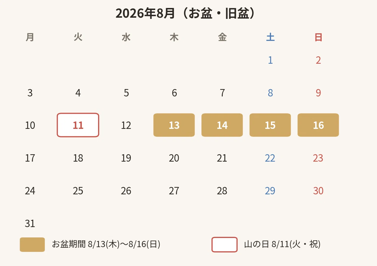 お盆 と は いつから いつまで