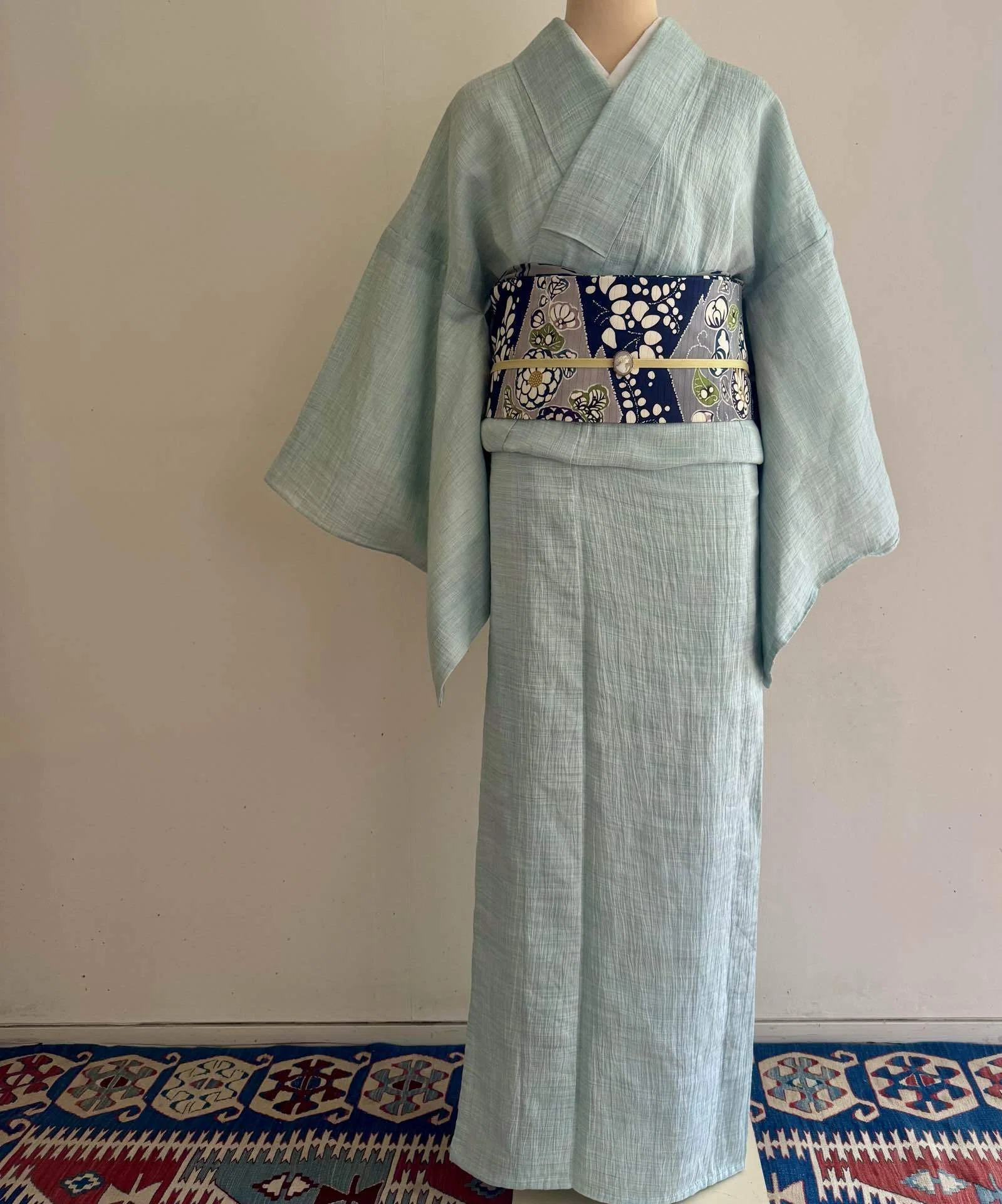 三勝染小千谷縮着物｜夢吉きもの