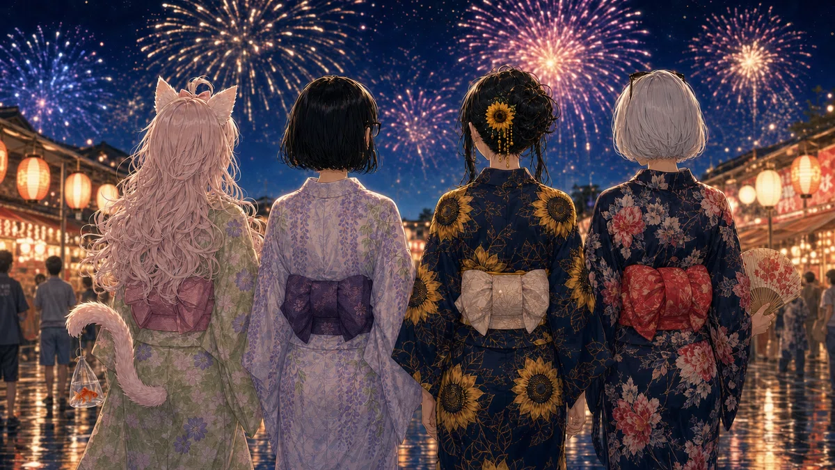 みんなで見上げた花火、綺麗だったなぁ✨
