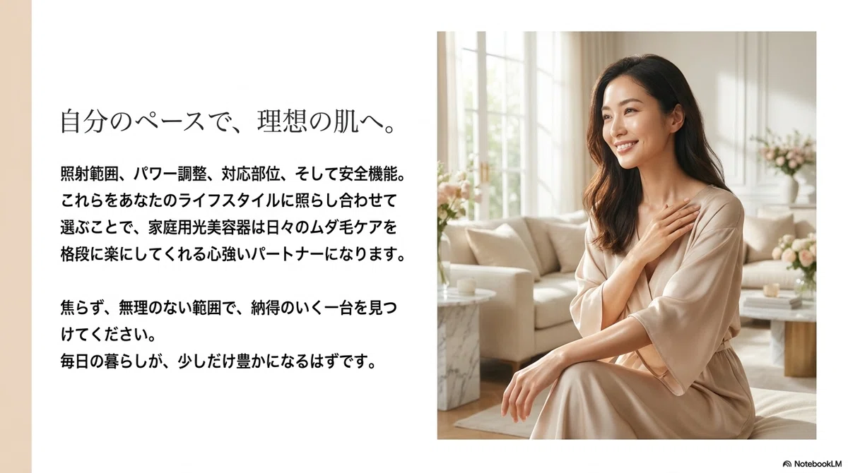 家庭用脱毛器(光美容器)のまとめ