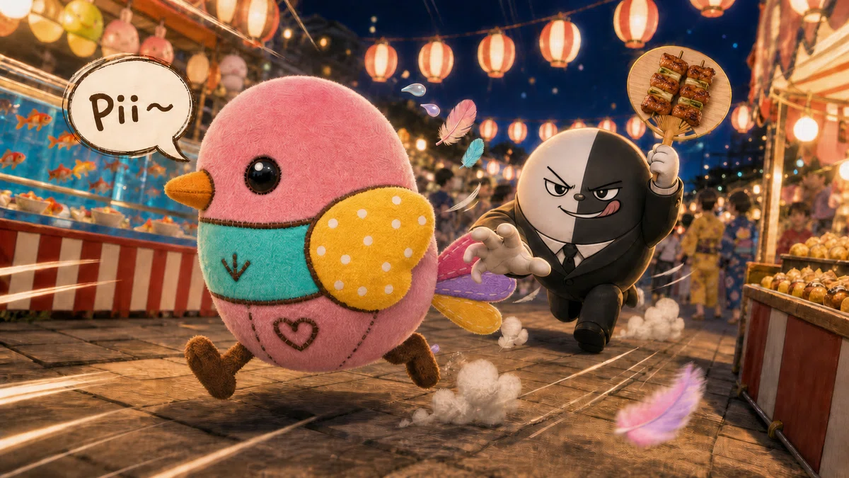イロドリちゃん、間一髪で逃げ切れたかな…?🐦