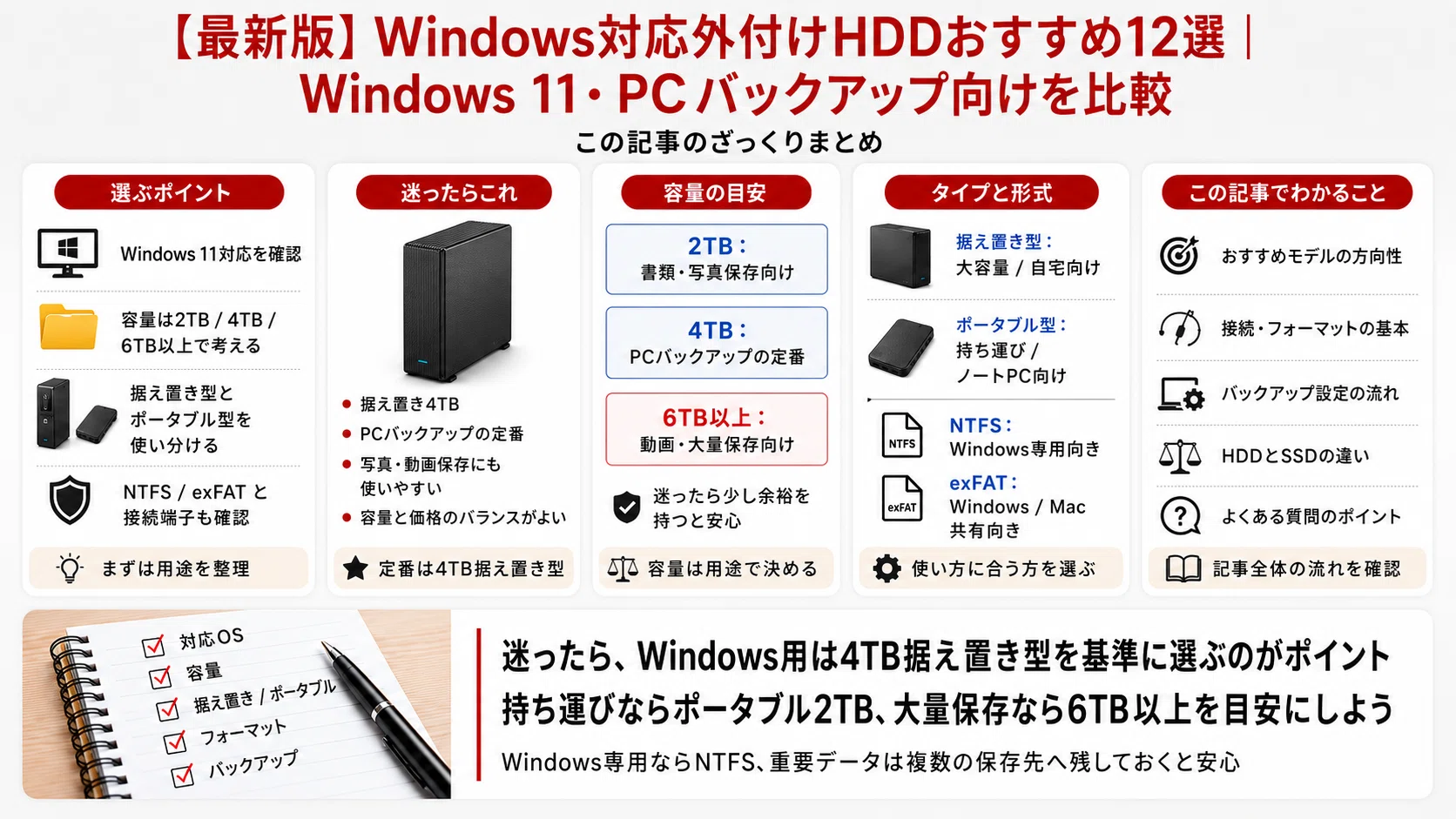 最新版】Windows対応外付けHDDおすすめ12選｜Windows 11・PC