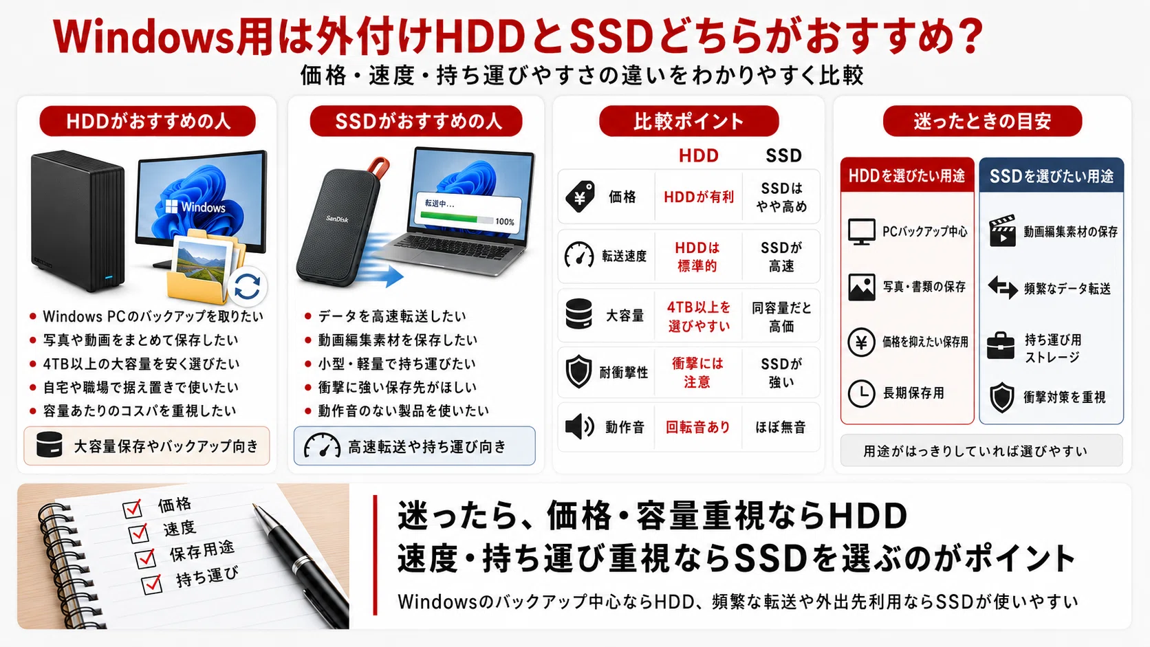 最新版】Windows対応外付けHDDおすすめ12選｜Windows 11・PC