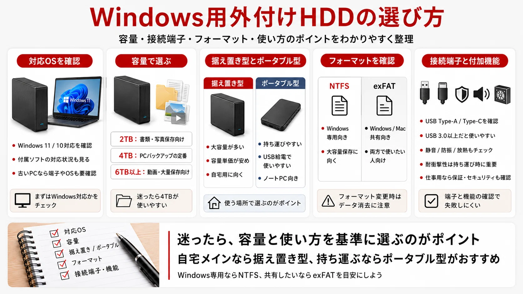 最新版】Windows対応外付けHDDおすすめ12選｜Windows 11・PC