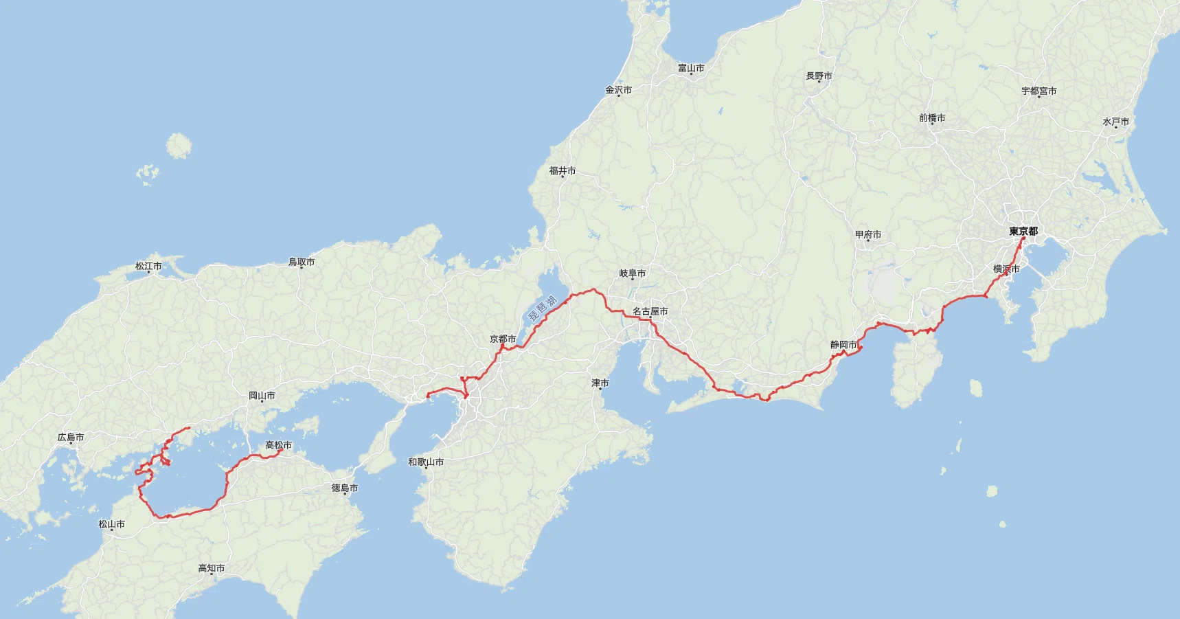 東京 から 四国