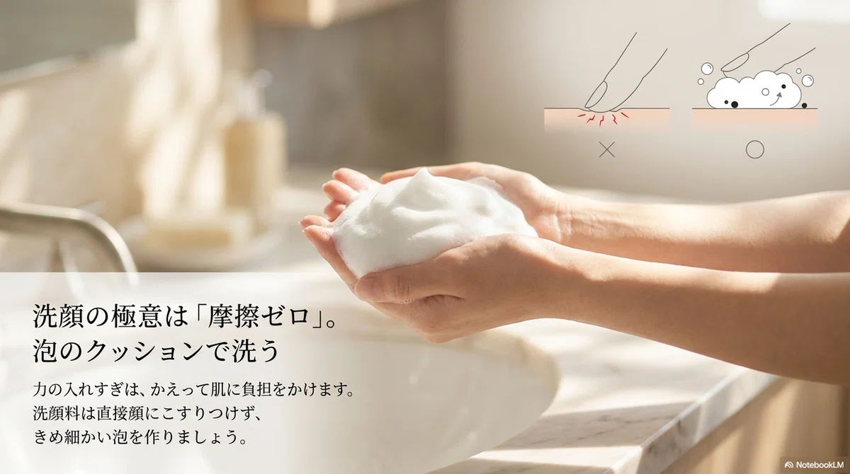 スキンケアの基本:洗顔の基本は摩擦を避けること