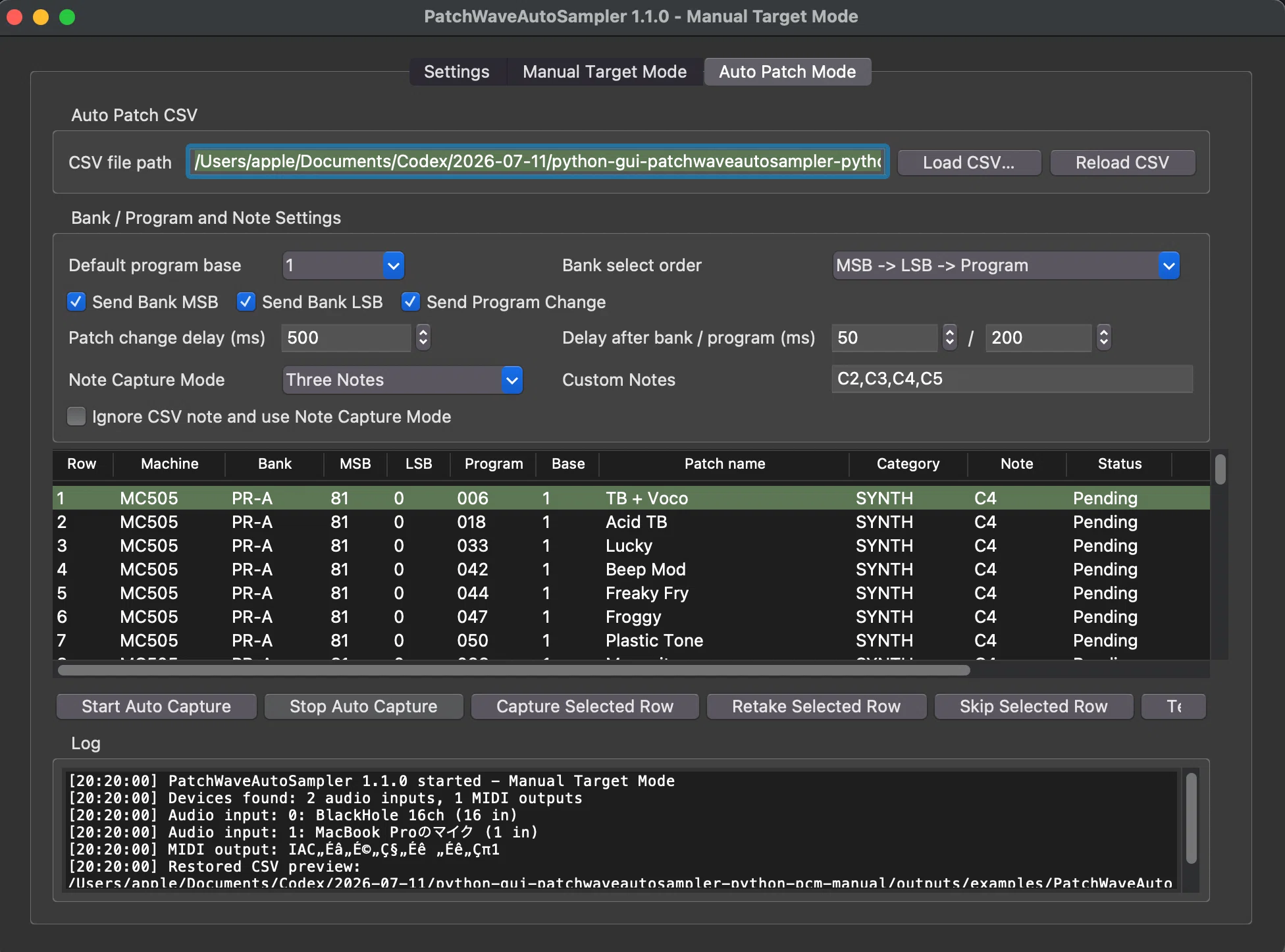 古いPCM音源を“素材化”するために、Codexで自動サンプリングツールを