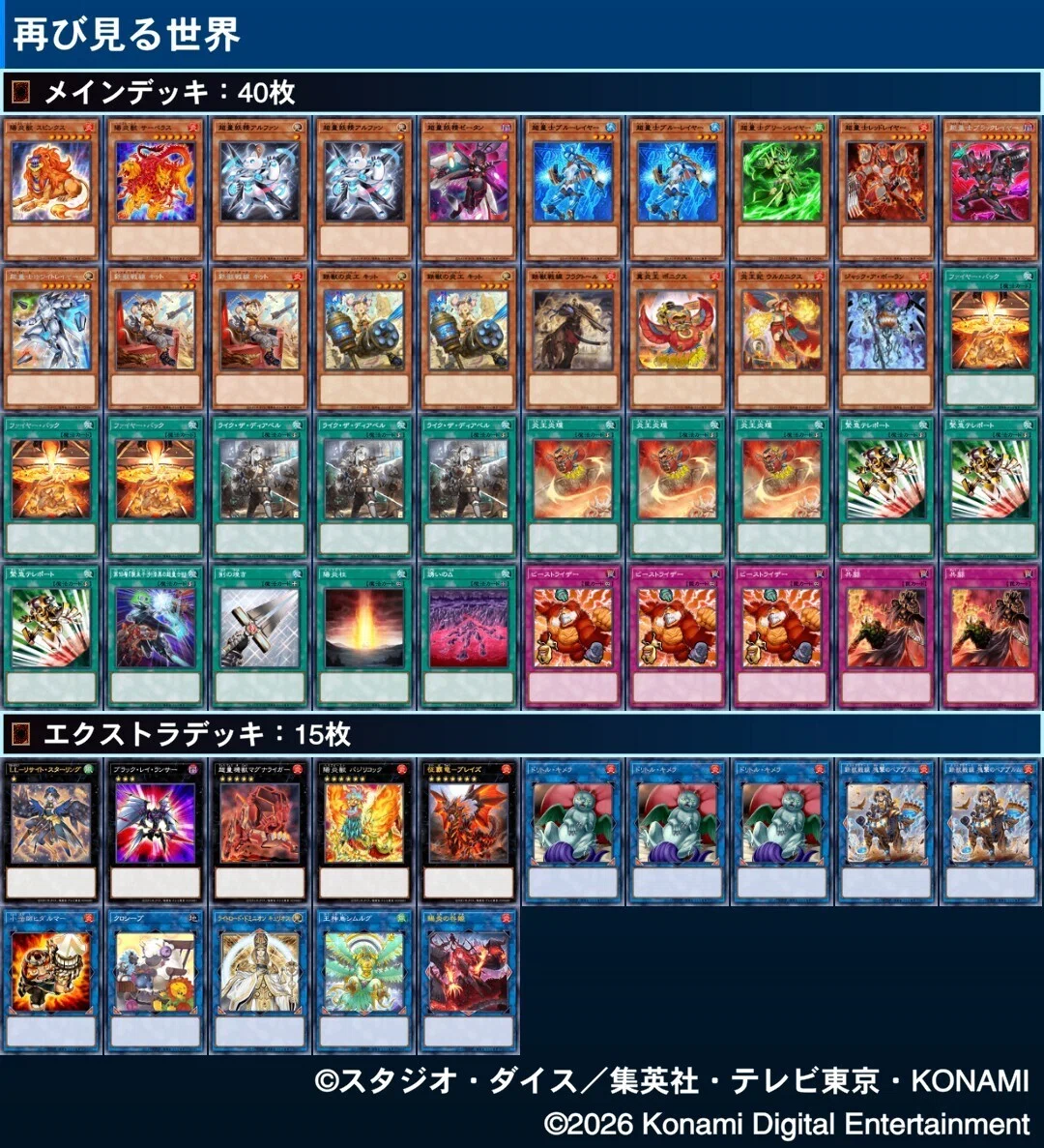 遊戯王】2026年度に作ったデッキ【デッキ紹介】｜ODEKO_SUNSHINE
