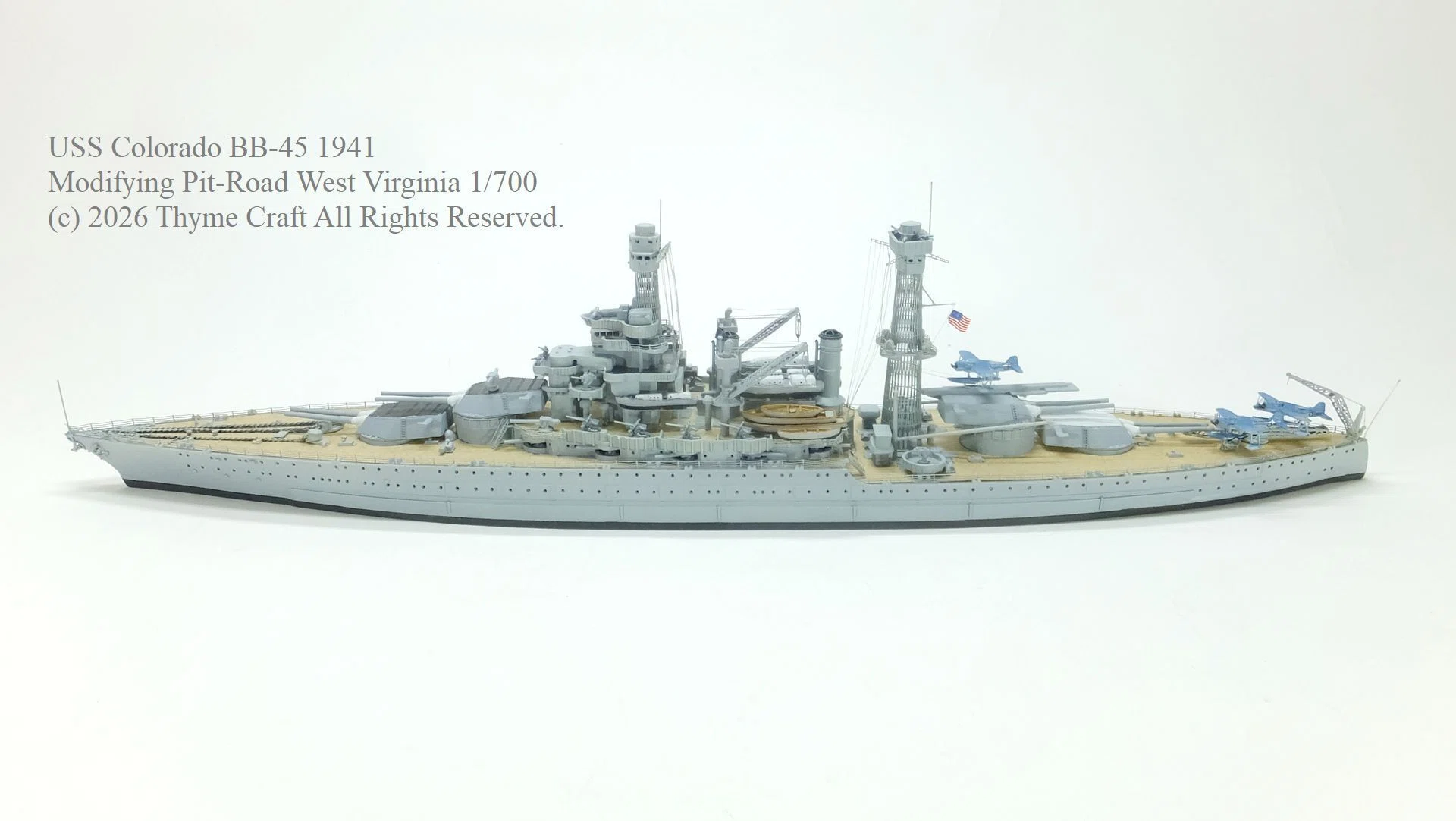 1/700 米海軍戦艦 BB-45 コロラド スーパーアップグレードセット ggw725x USS Colorado BB-45 1941 アメリカ海軍戦艦 コロラド (Pit-Road 1/700