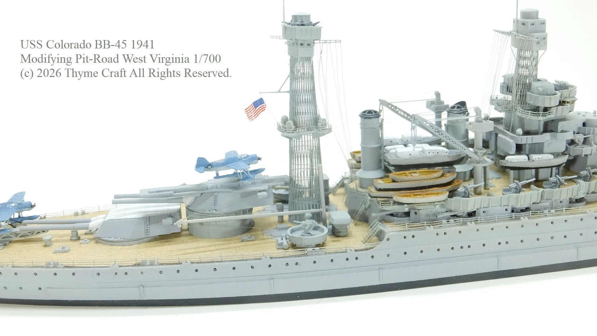 USS Colorado BB-45 1941 アメリカ海軍戦艦 コロラド (Pit-Road 1/700