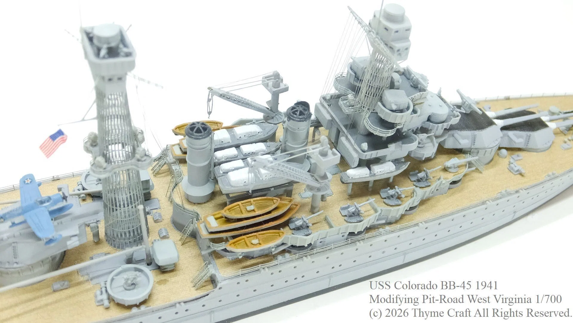 USS Colorado BB-45 1941 アメリカ海軍戦艦 コロラド (Pit-Road 1/700