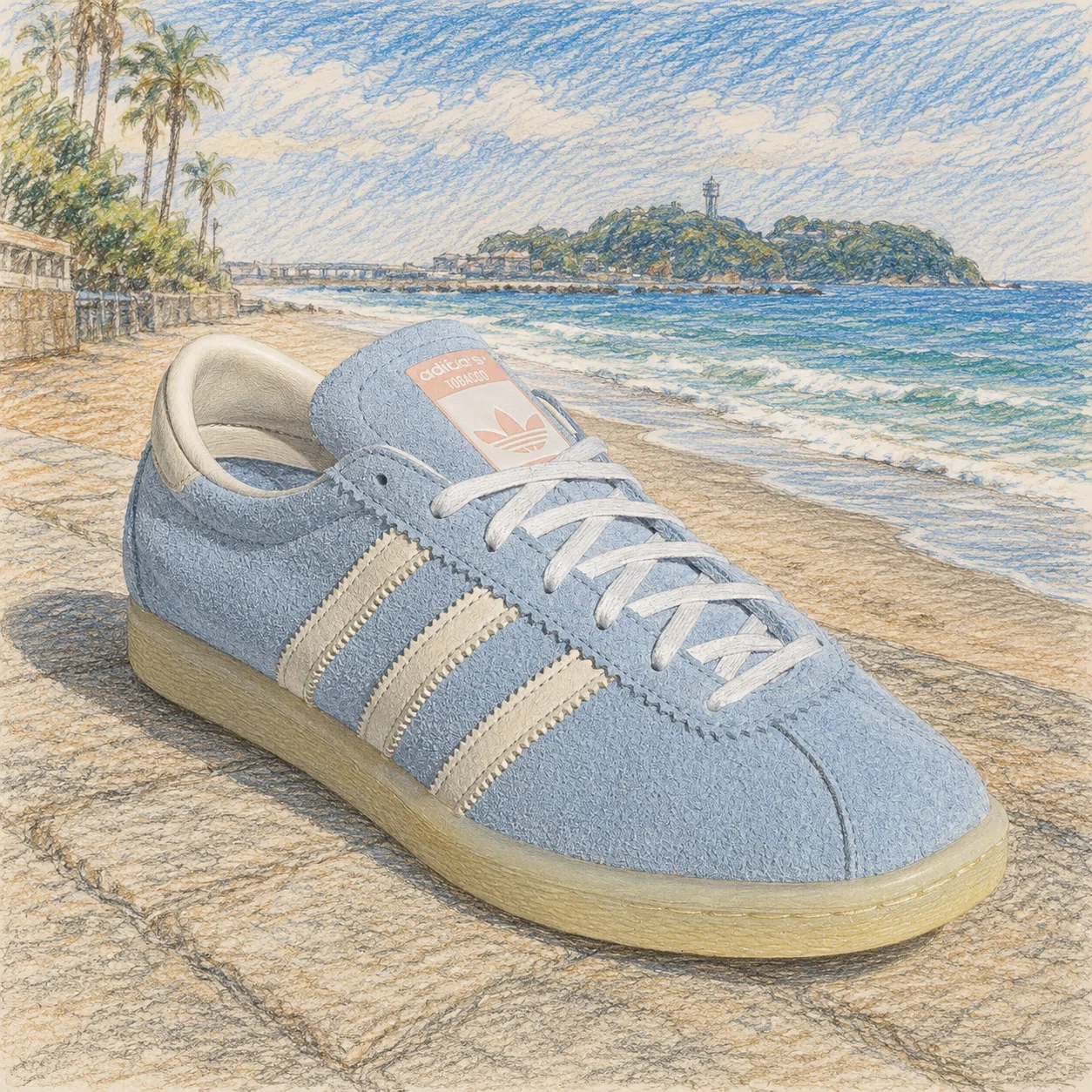 アンディ⭐︎匿名配送　ベージュ　とブルー Adidas 夏感溢れるTobaccoの新作｜SnYan -スニーカーこじらせ40代-