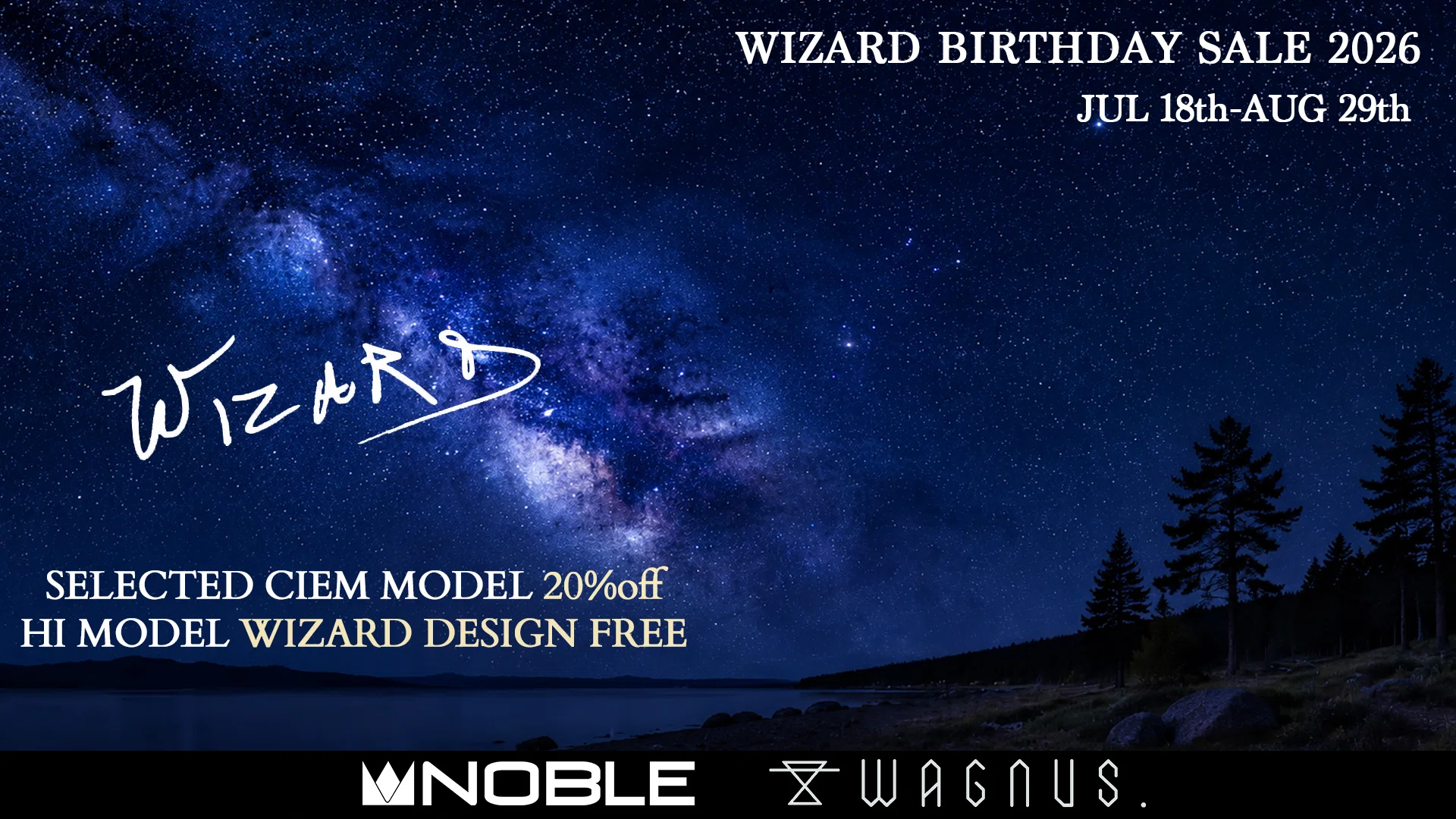 Noble Audio CIEM】ブランド最大のセール「Wizard Birthday SALE 2026