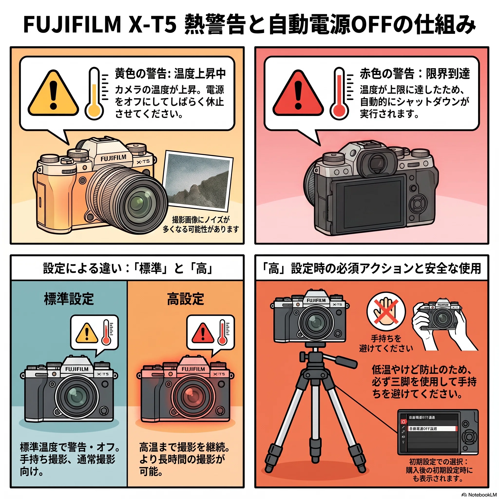 FUJIFILM X-T5の熱警告はどんなときに出る？夏の屋外撮影で3年続けて