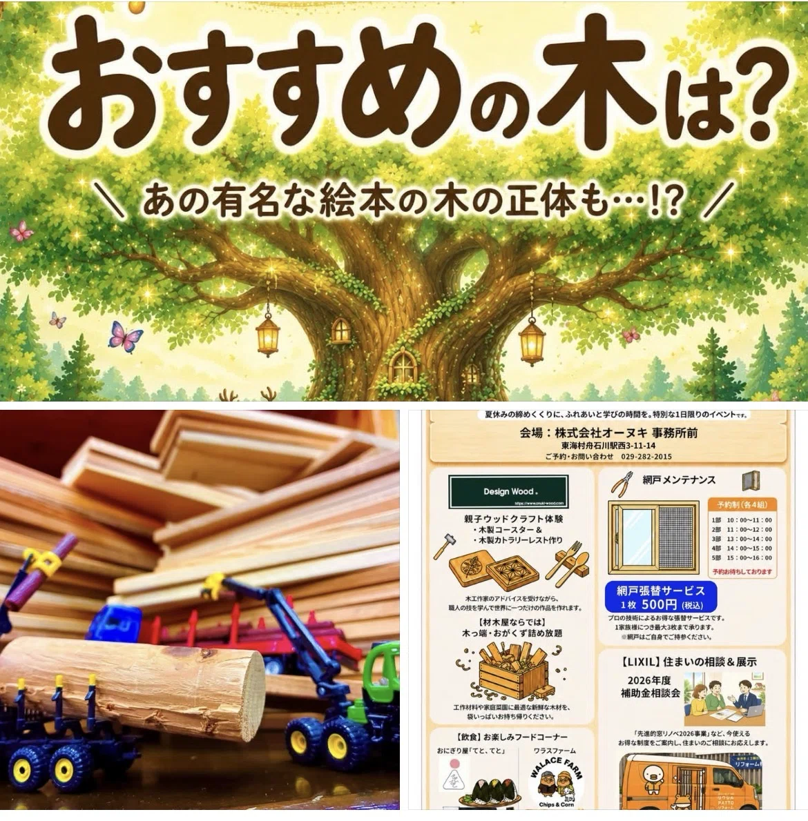 木て・見て・触って ・夏イベントのご案内💫｜Design Wood （株）オーヌキ