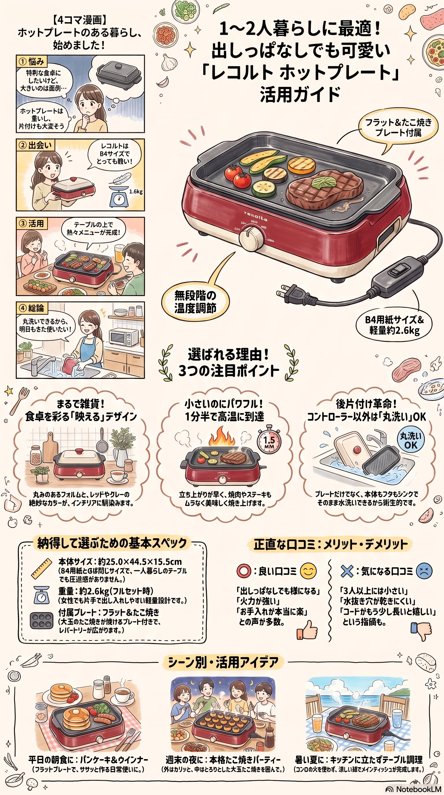 Hot plate レコルト ホットプレート 口コミ 特典付 レコルト ホット