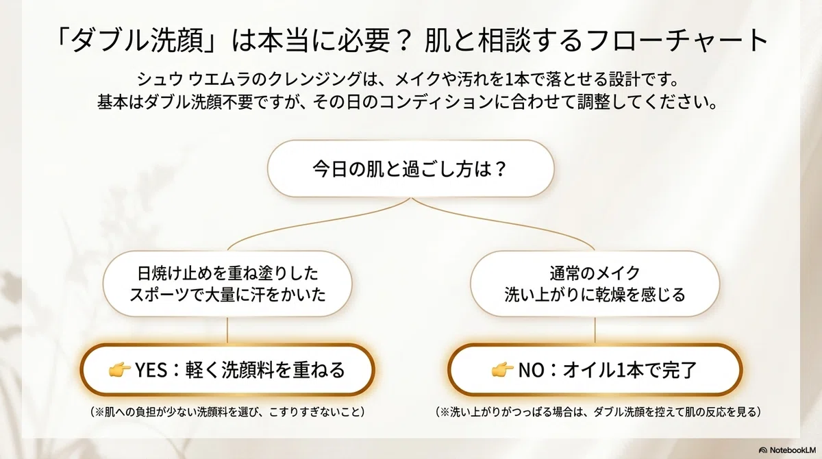 シュウ ウエムラ：ダブル洗顔は必要か