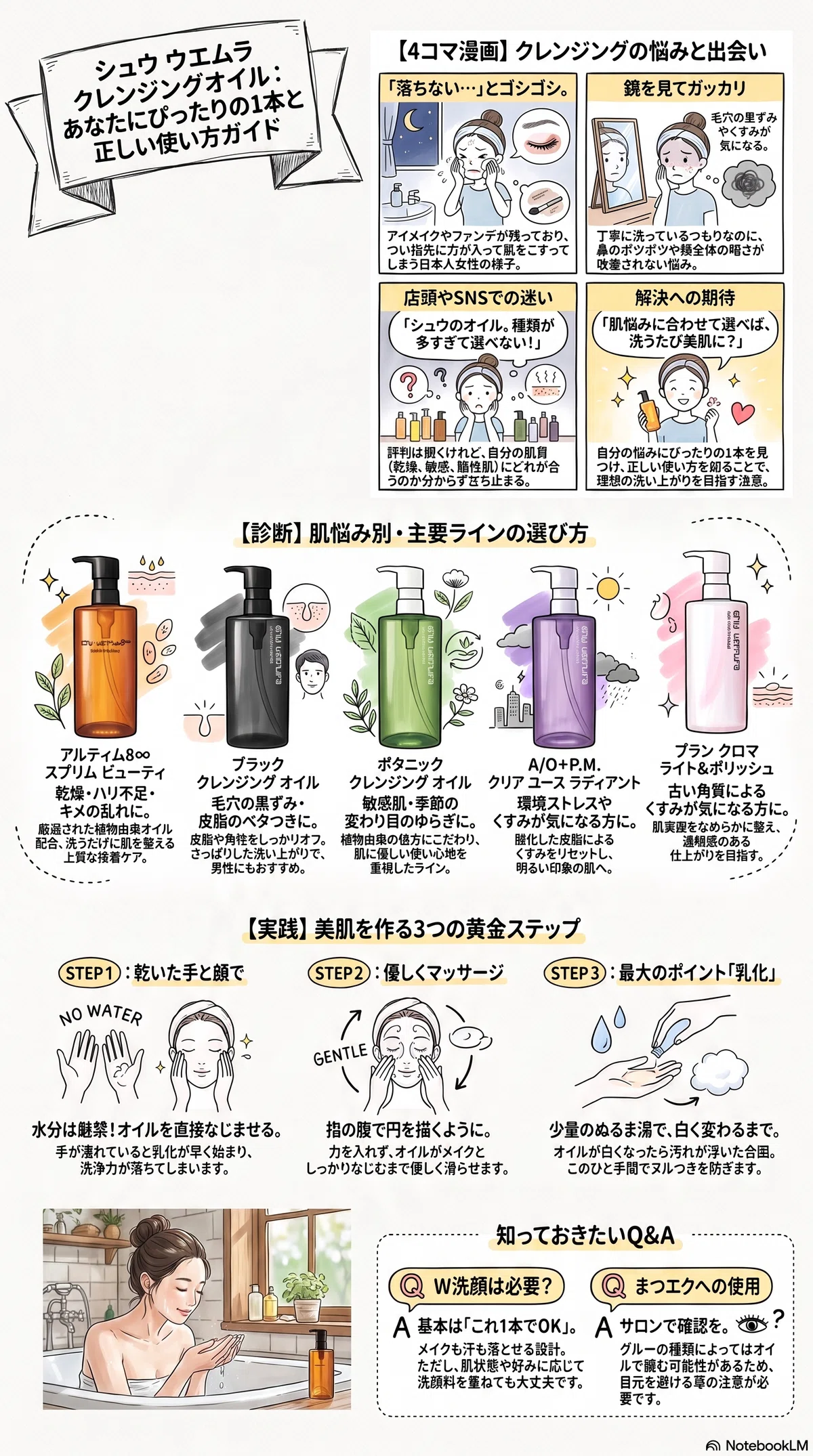 シュウ ウエムラの要点をまとめたインフォグラフィック