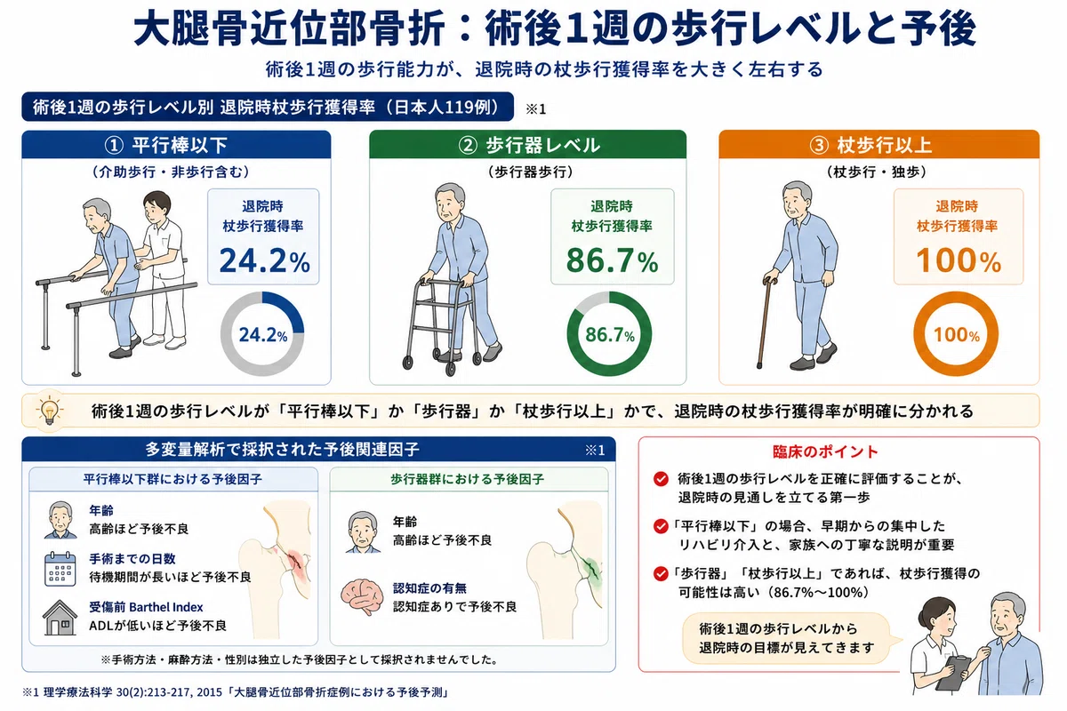 Postoperative 1-Week Walking Status Predicts Discharge Cane Walking ...