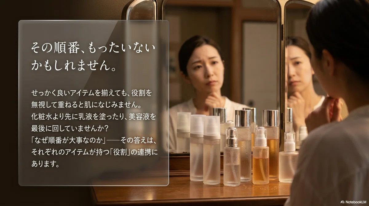 スキンケアの順番に迷う人への図解